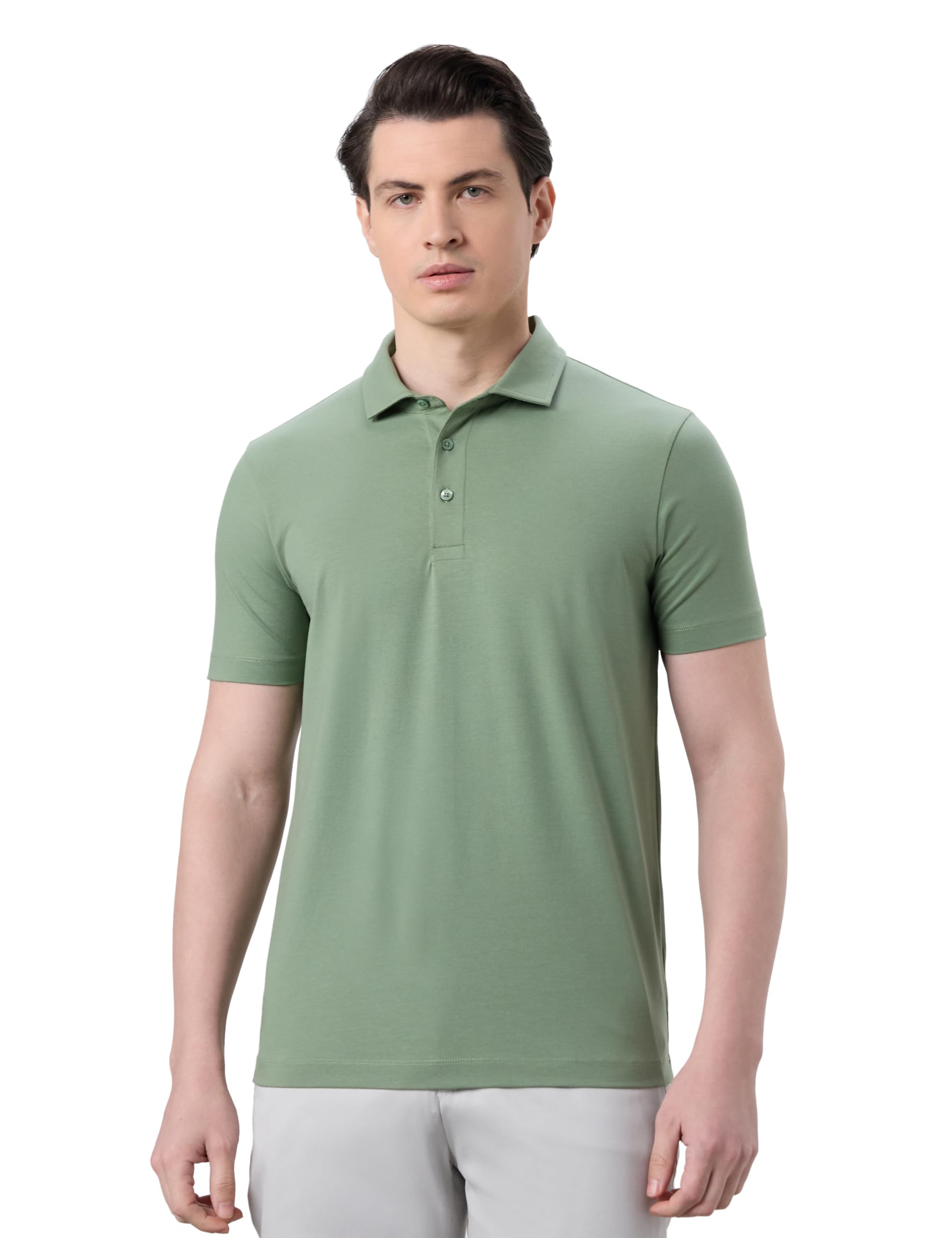 symbol premium Men's Super Soft Cotton Stretch Polo | Regulat Fit | Available in Plus Sizes White-picture-35