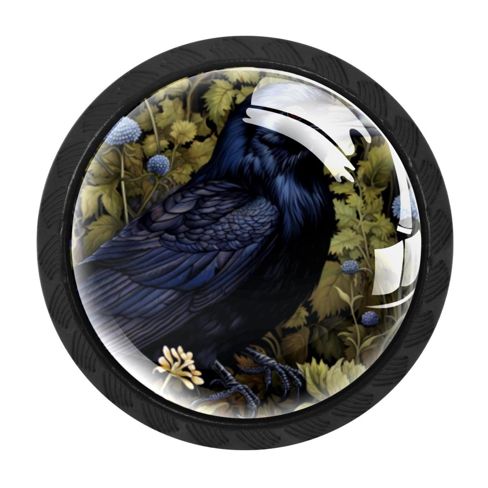 Chenzzzz Multicolored 10 4 Pack Crow Dresser Drawer Cabinet Knobs Round Crystal Glass Knobs Pulls Handles For Kitchen Wardrobe Cupboard Door Hardware