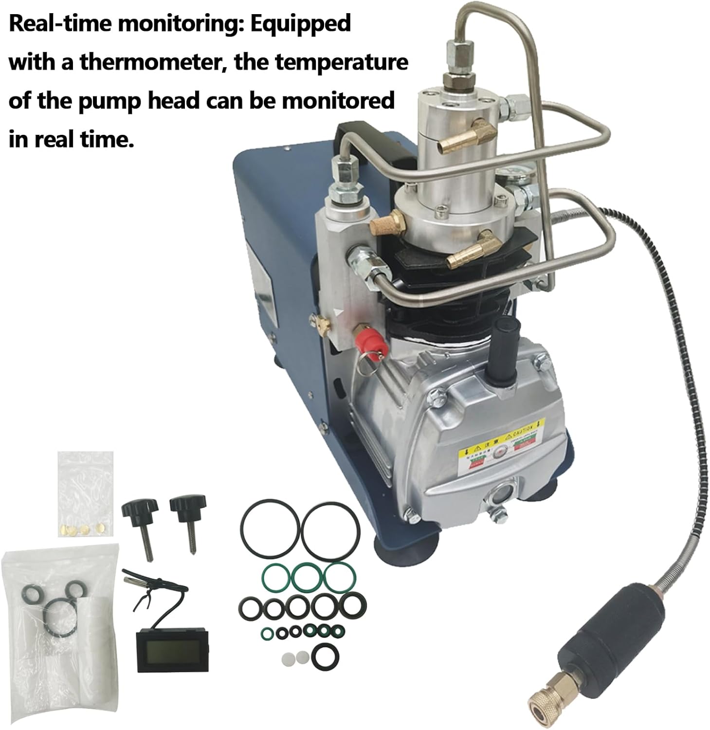 30MPA/ 4500PSI High Pressure Electric Air Pump Hardback Edition High Pressure Electric Air Compressor Pump for Fire Fighting and Automotive 110V 1800W