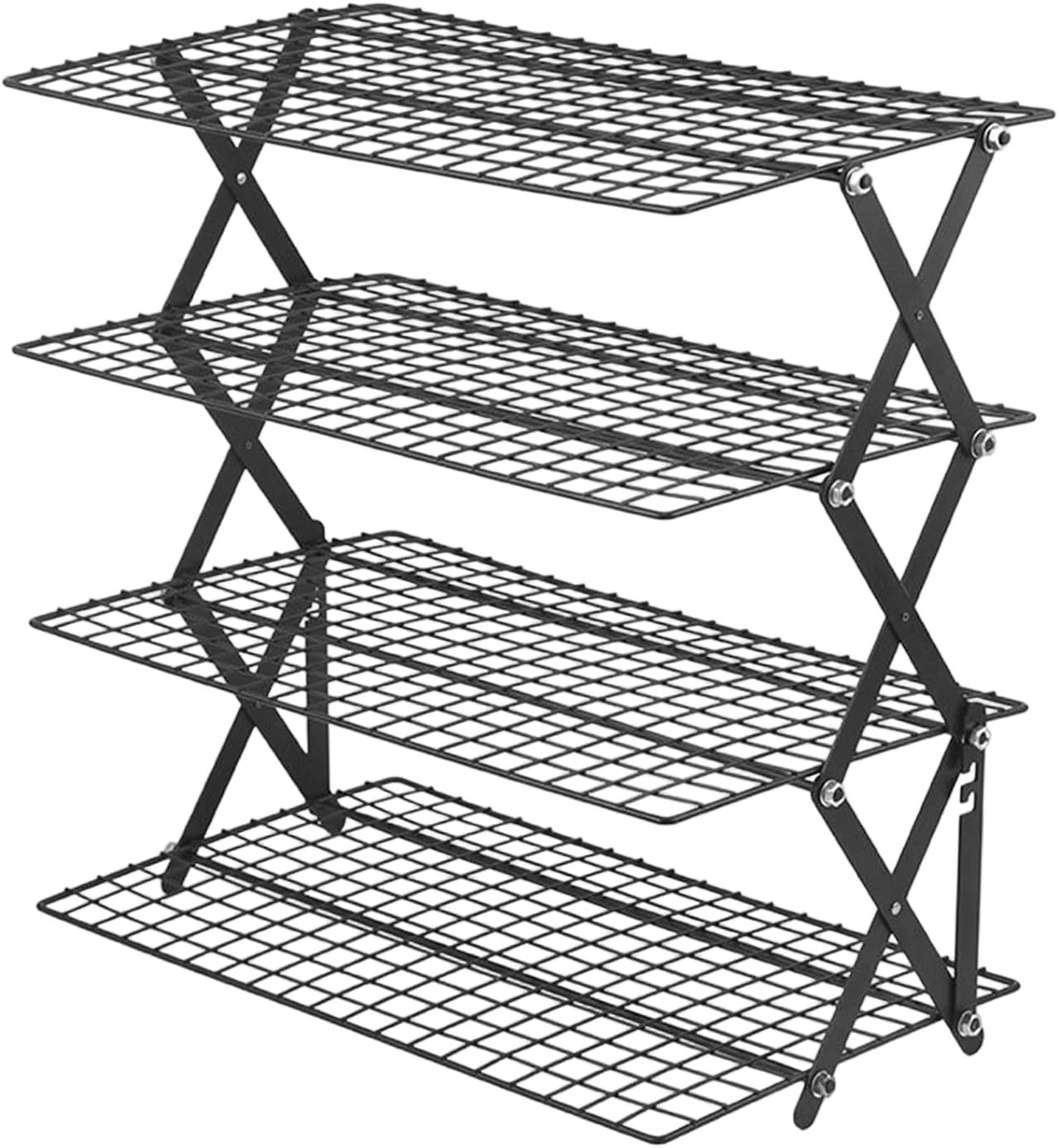 Cooling Racks – 4-Tier Heavy Duty Kitchen Cooking, Food Storage Cookie Drying Wire Rack, Multi-Layer Baking Organizer, Heat-Resistant Oven Tool, Kitchen Accessory for Bread, Cake, Pizza, Dessert,