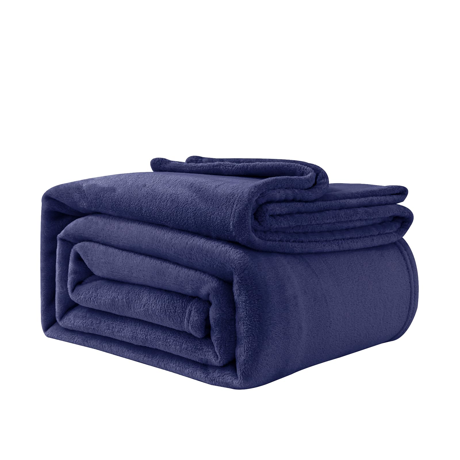 Couverture polaire chaude haut de gamme Good Nite grand jeté de canapé moelleux bleu marine