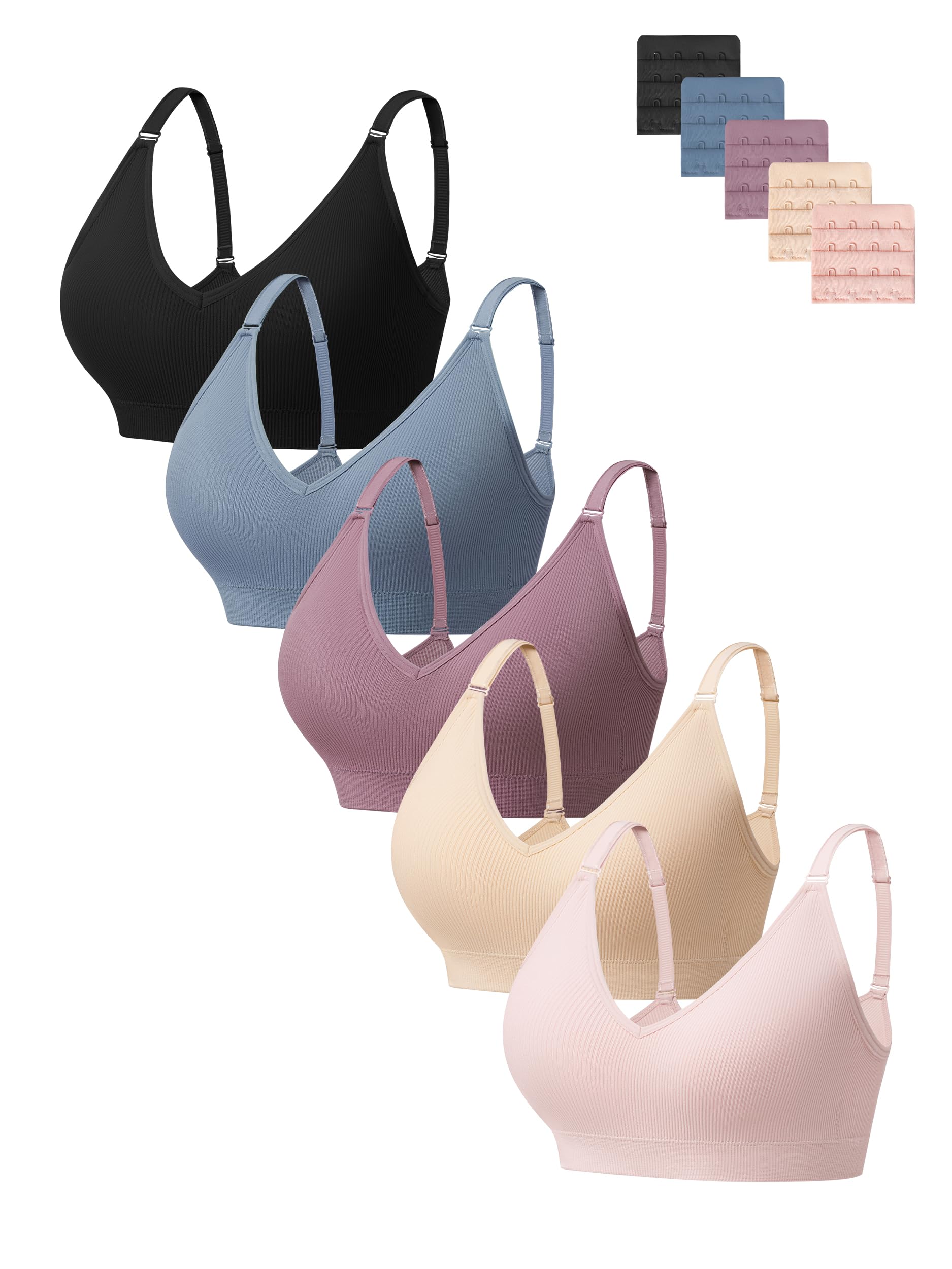 HBselect Sujetador sin Aros Mujer con Relleno Cómodo Minimizer Bralette Sujetador Push Up Mujer sin Costuras con Extra Extensor