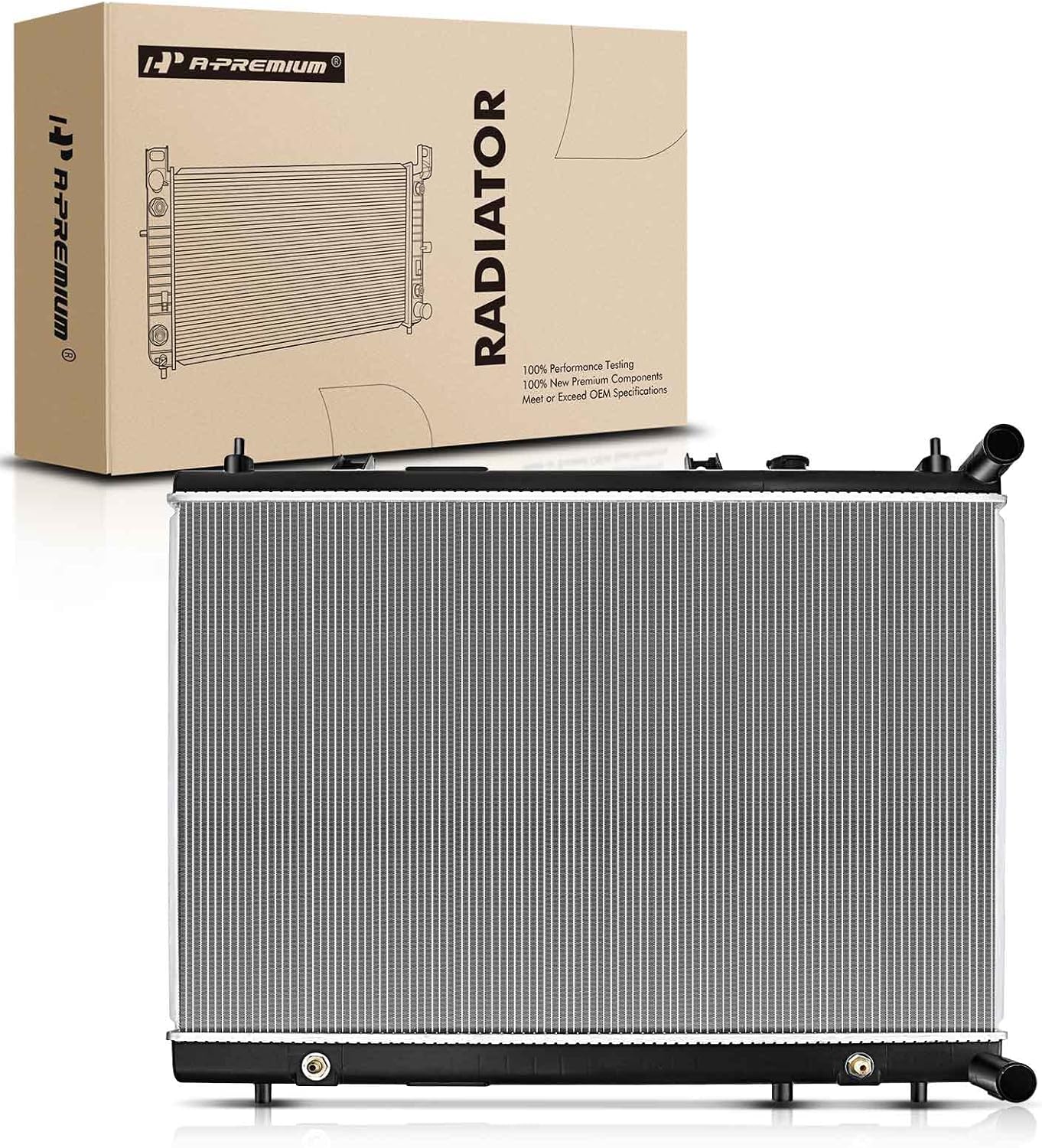 A-Premium Engine Coolant Radiator Assembly with Transmission Oil Cooler Compatible with Nissan Pathfinder 2013-2019 & Infiniti QX60 2014-2020, JX35 2013, 2.5L 3.5L, Automatic Trans.