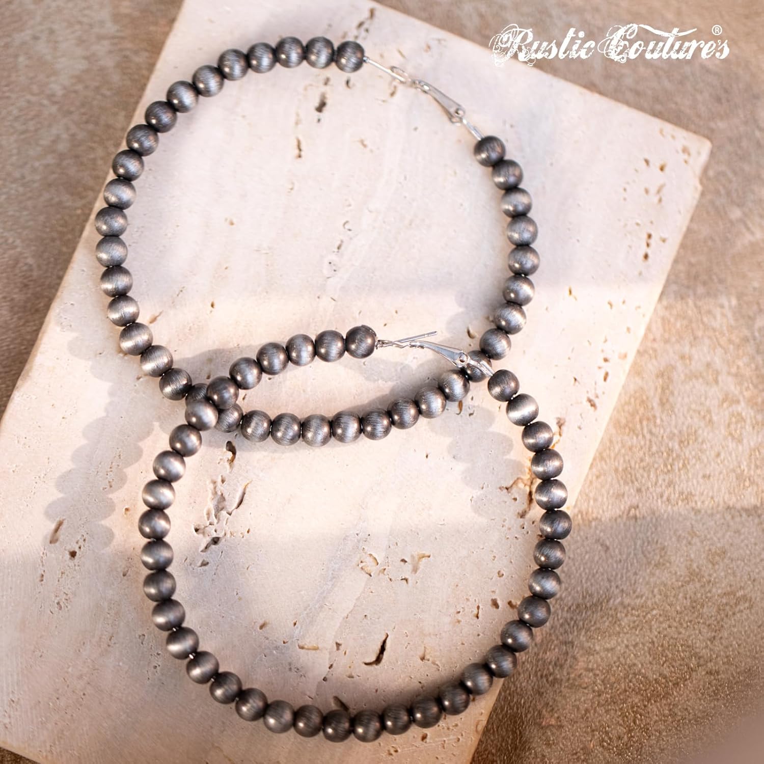 Rustic Couture's Western Hoop Earrings for Women Cowgirl Country Concho Western Statement Jewelry - Image 2