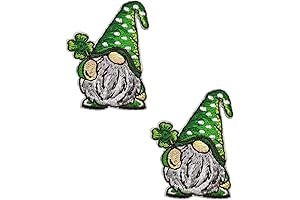 St Patrick's Day Gnome Embroidered Iron On Patch