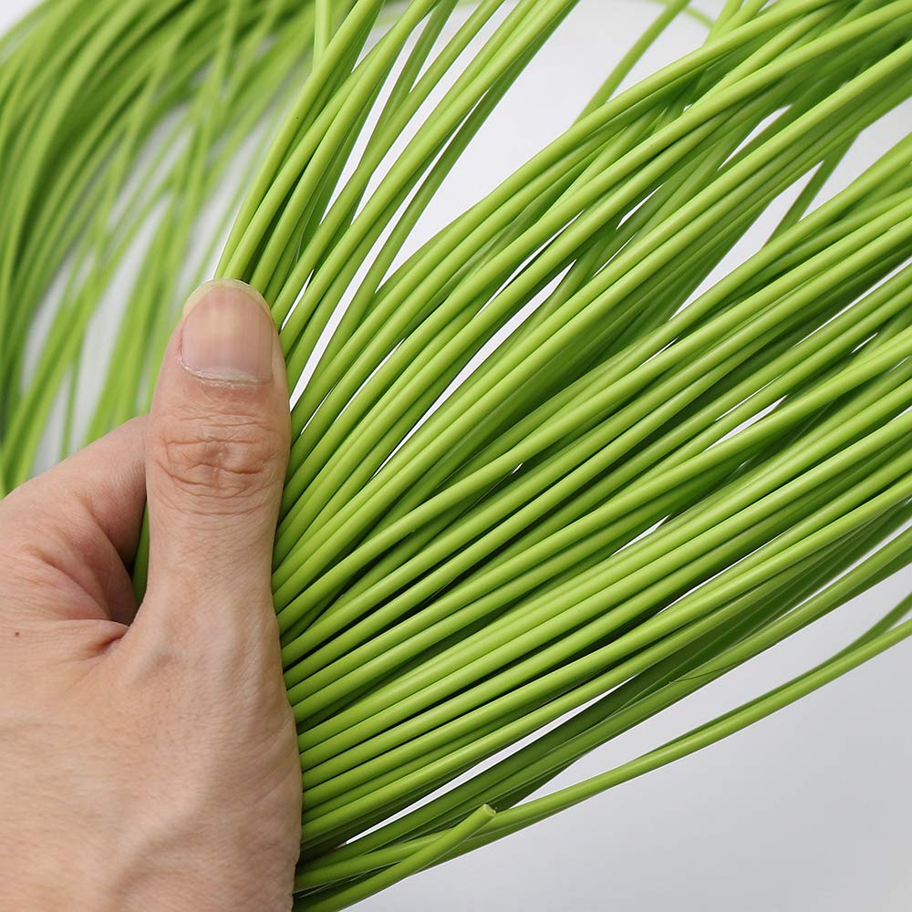 YebiO Plastic Rattan Wicker 500G Pe Rattan Circular Green Synthetic Rattan Weaving Material Plastic Rattan