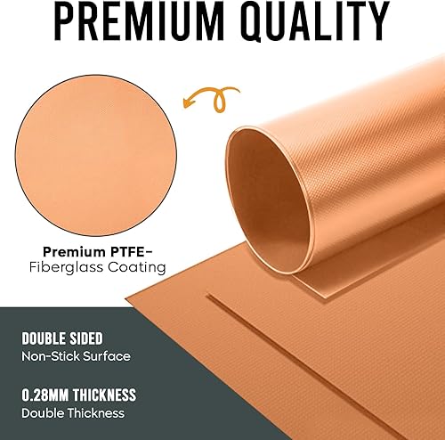 Vista 50 de Paquete de 2 forros de teflón antiadherentes grandes y gruesos, de 17 x 25 pulgadas, sin BPA ni PFOA, para la parte inferior de horno eléctrico