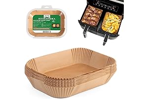 Ninja Air Fryer Liners Disposable - 100 Rectangle Air Fryer Parchment Paper...