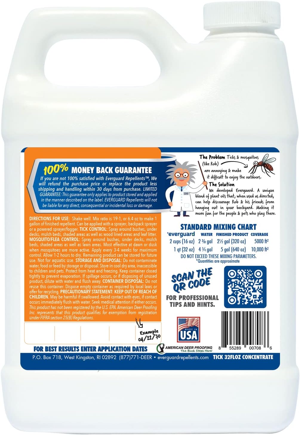 Everguard ADPTM32C Concentrated Tick and Mosquito Repellent
