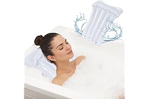 MABOZOO Inflatable Bath Pillows for Tub: Pampering Neck and Back Support for Tranquil Bathing