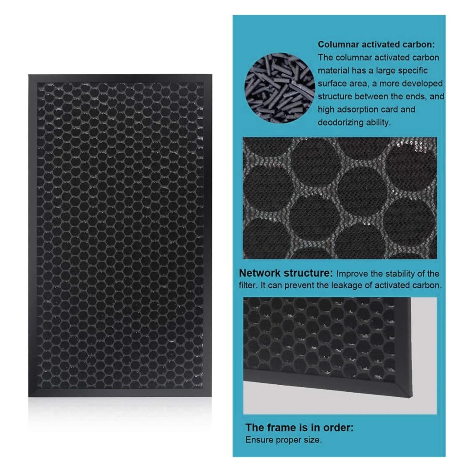 Filtro De Carbón H13 Purificador De Aire De Repuesto Compatible With Sharp FZ-60SEF FZ-40SEF For FU-888SV FU-440E FU-40SE FU-P60S FU-4031(FU888 Carbon Filter)