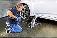 Vista 7 de Powerbuilt Gato de garaje de triple elevación de 3000 libras, vehículo resistente, camión, automóvil, motocicleta, elevación de transmisión