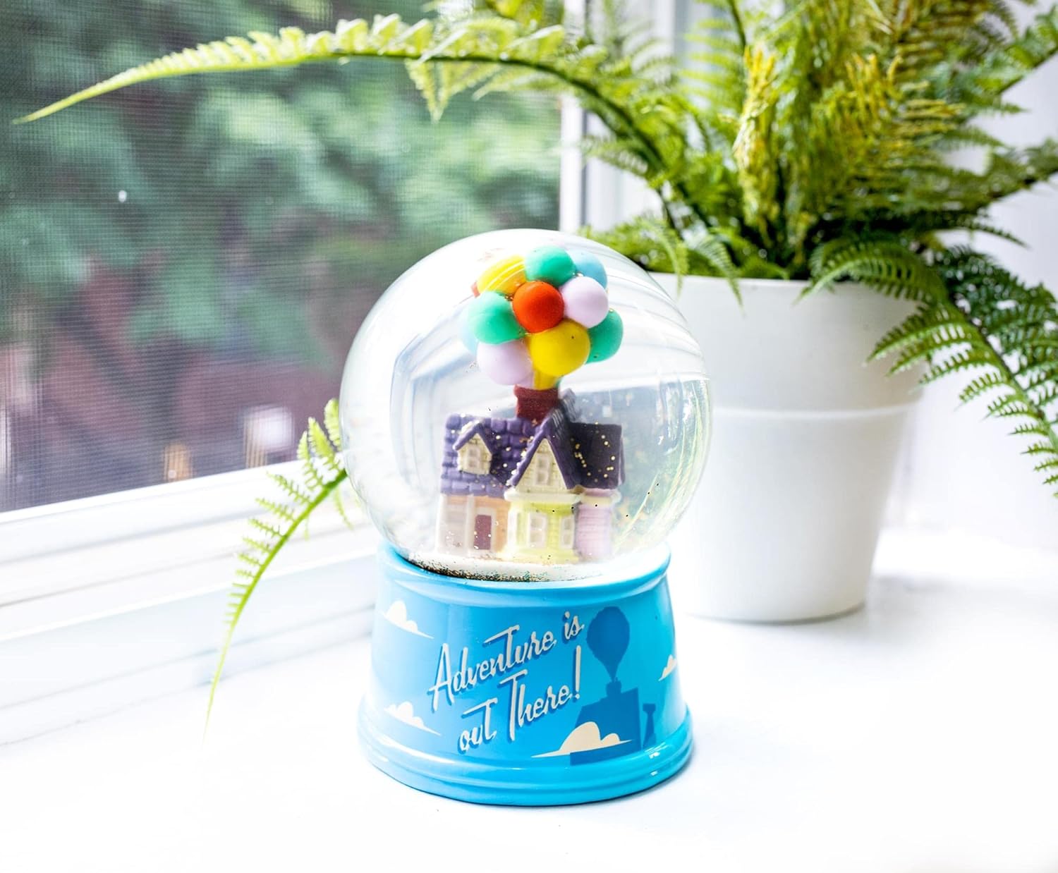 Toynk,Disney and Pixar UP House Light-Up Snow Globe|6 Inches Tall,Blue(UP1603J9)
