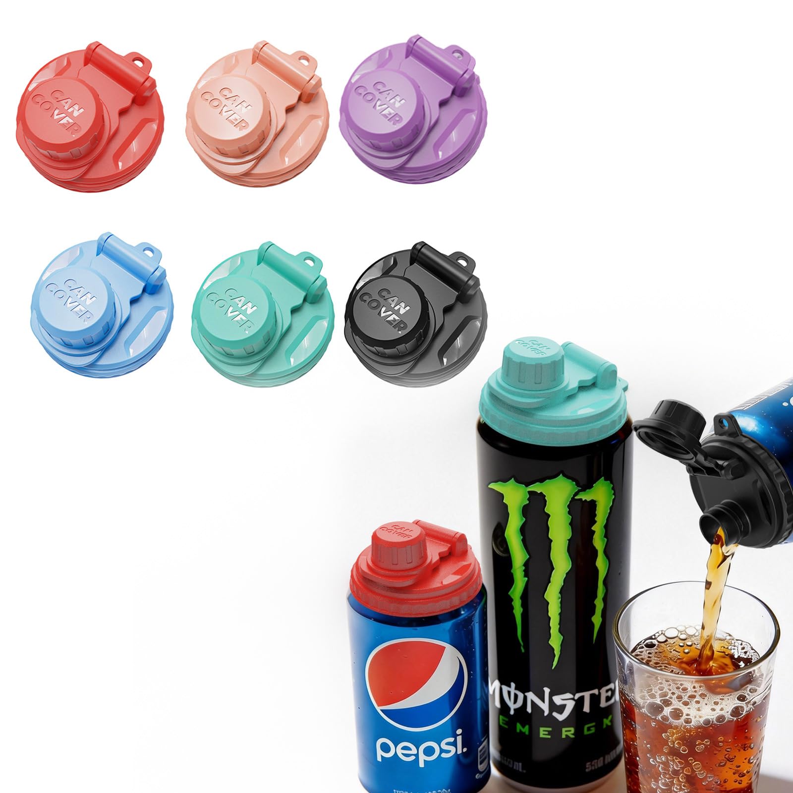 Photo 1 of QQIZHA Soda Can Lids - 6 Pack