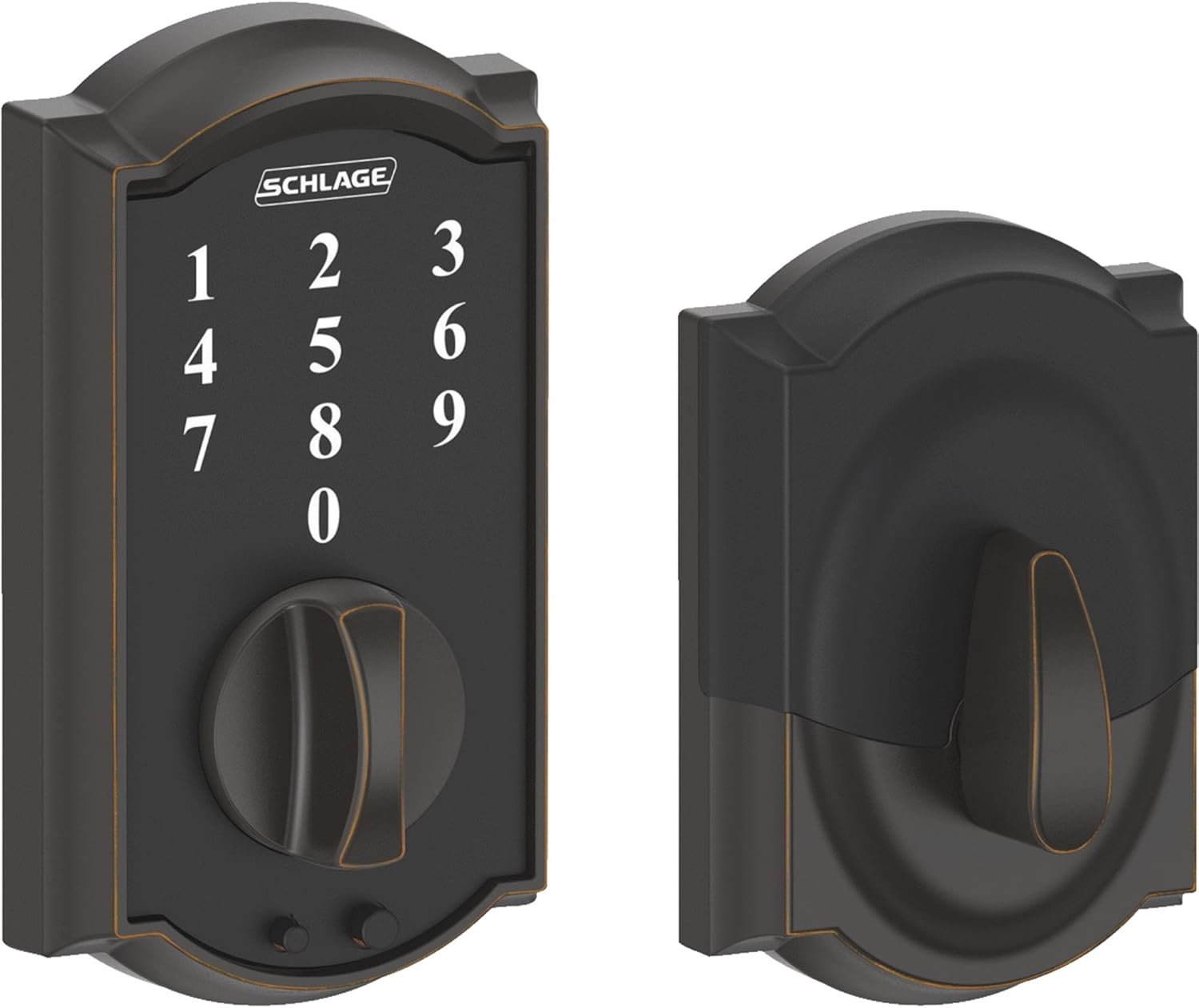 Schlage Aged Bronze Steel Touch Screen Deadbolt