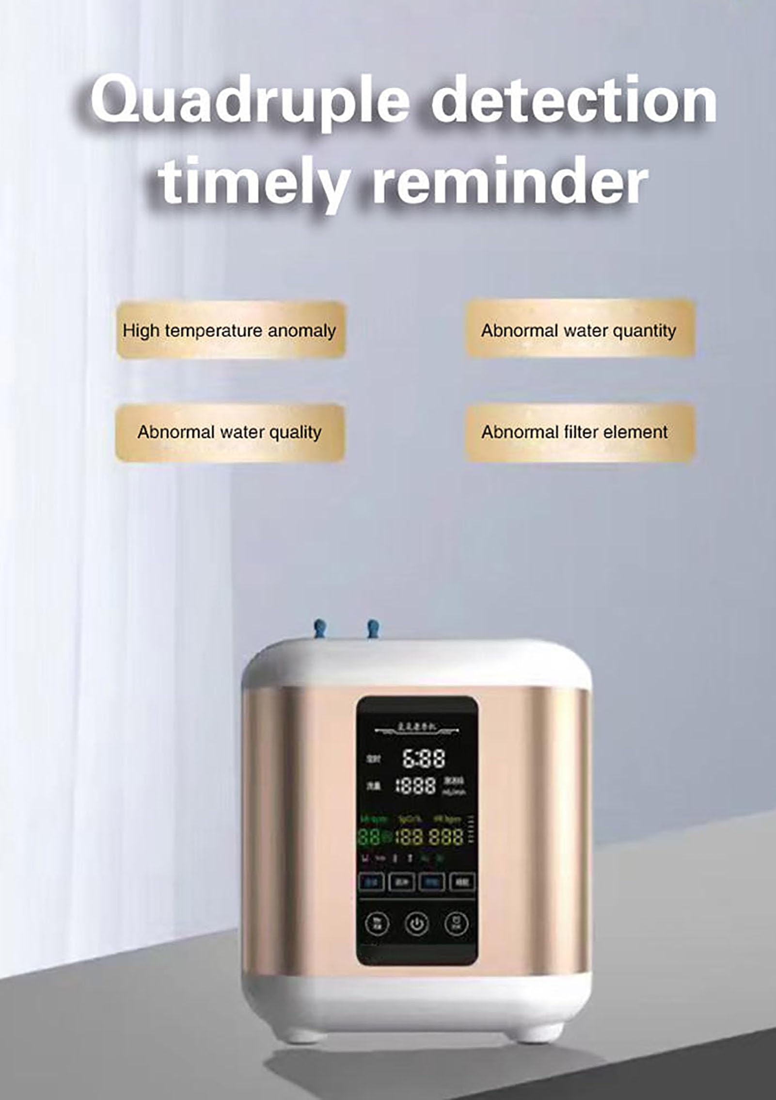 Urządzenie do inhalacji wodorem, inhalator wodorowy z dwoma portami, czystość 99,99%, wydajność gazu 600/900 ml/min, generator H2 z technologią PEM do domu i sypialni White 600ml