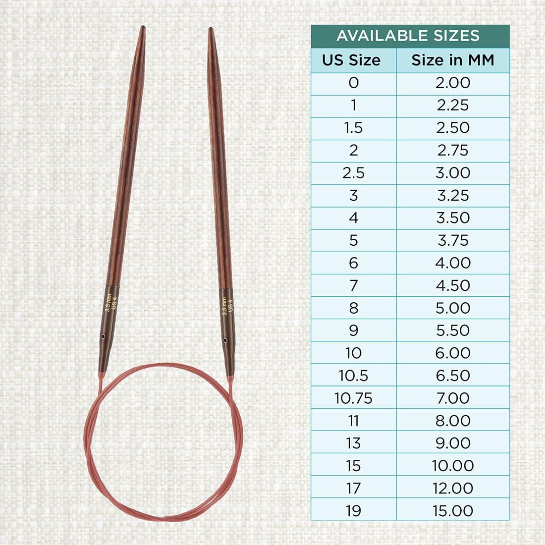 KnitPro Ginger Fixed Circular Needles 32" (80cm) | US Size 4 (3.5mm)