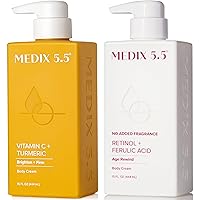 Vista 35 de Medix 5.5 Juego de 3 piezas para el cuidado de la piel antienvejecimiento, crema corporal con retinol + exfoliante AHA ácido glicólico espumoso