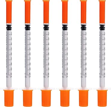 20 Pack U-100 1ML with 30 Ga 1/2 Inch,Individually Sealed Diameter 0.3mm/0.011Inch