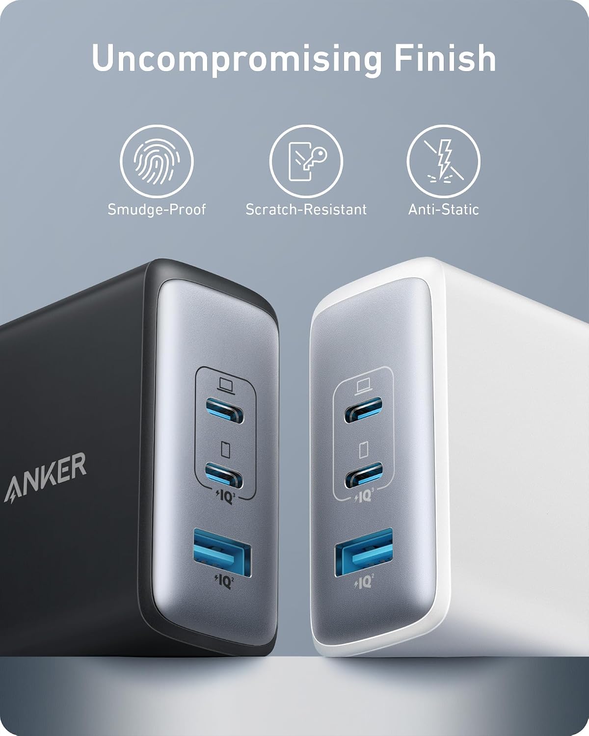Anker Cargador USB C Carga Rapida 100W 736 (Nano II), Cargador Compacto con 3 Puertos, Ideal para MacBook Pro/Air, Google Pixelbook, DELL XPS, iPad Pro, Galaxy S22/S20, iPhone 16/15/14/13 Pro,y más. 9