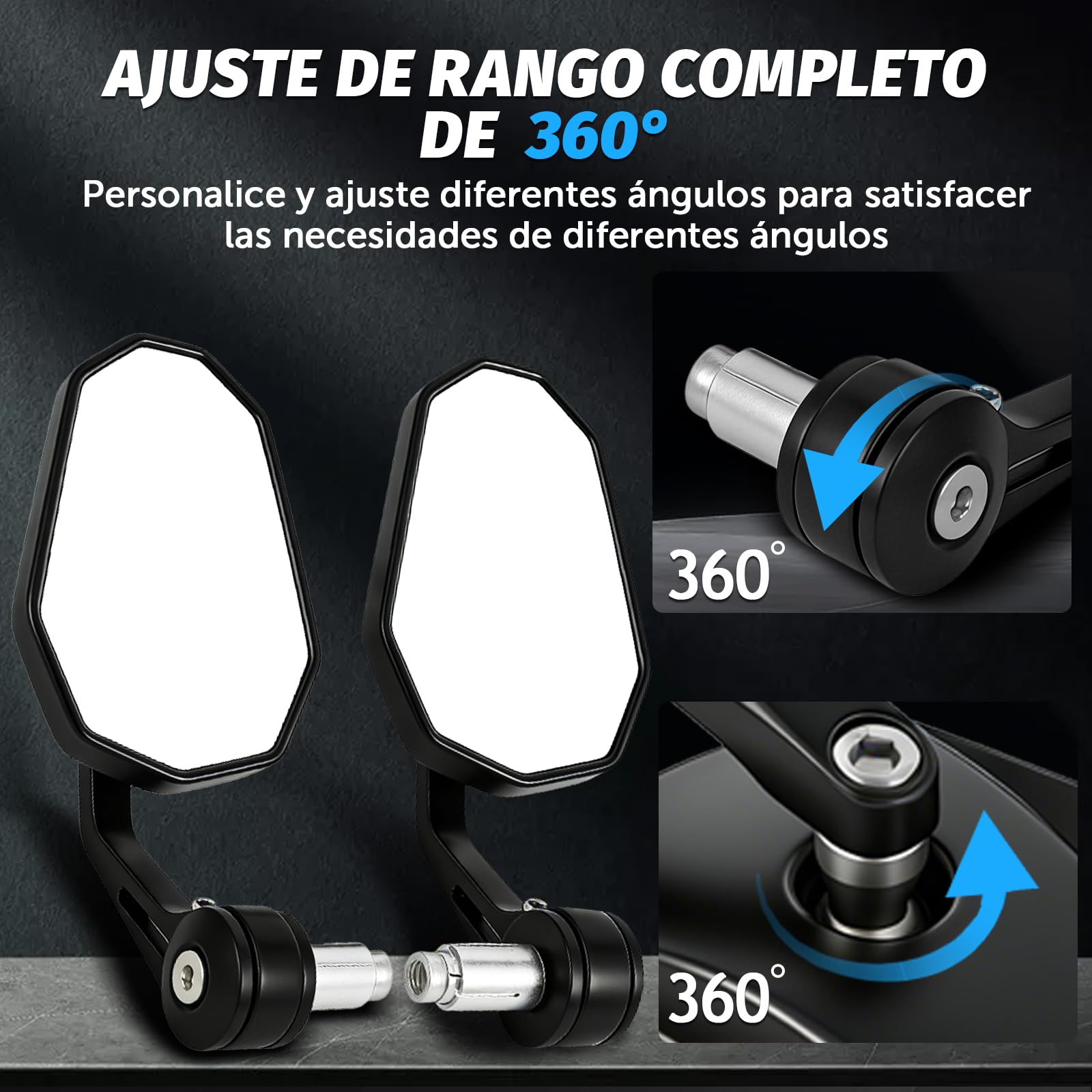 retrovisores Moto homologados Espejos Moto Espejos retrovisores Moto Universales para Motocicleta Scooter