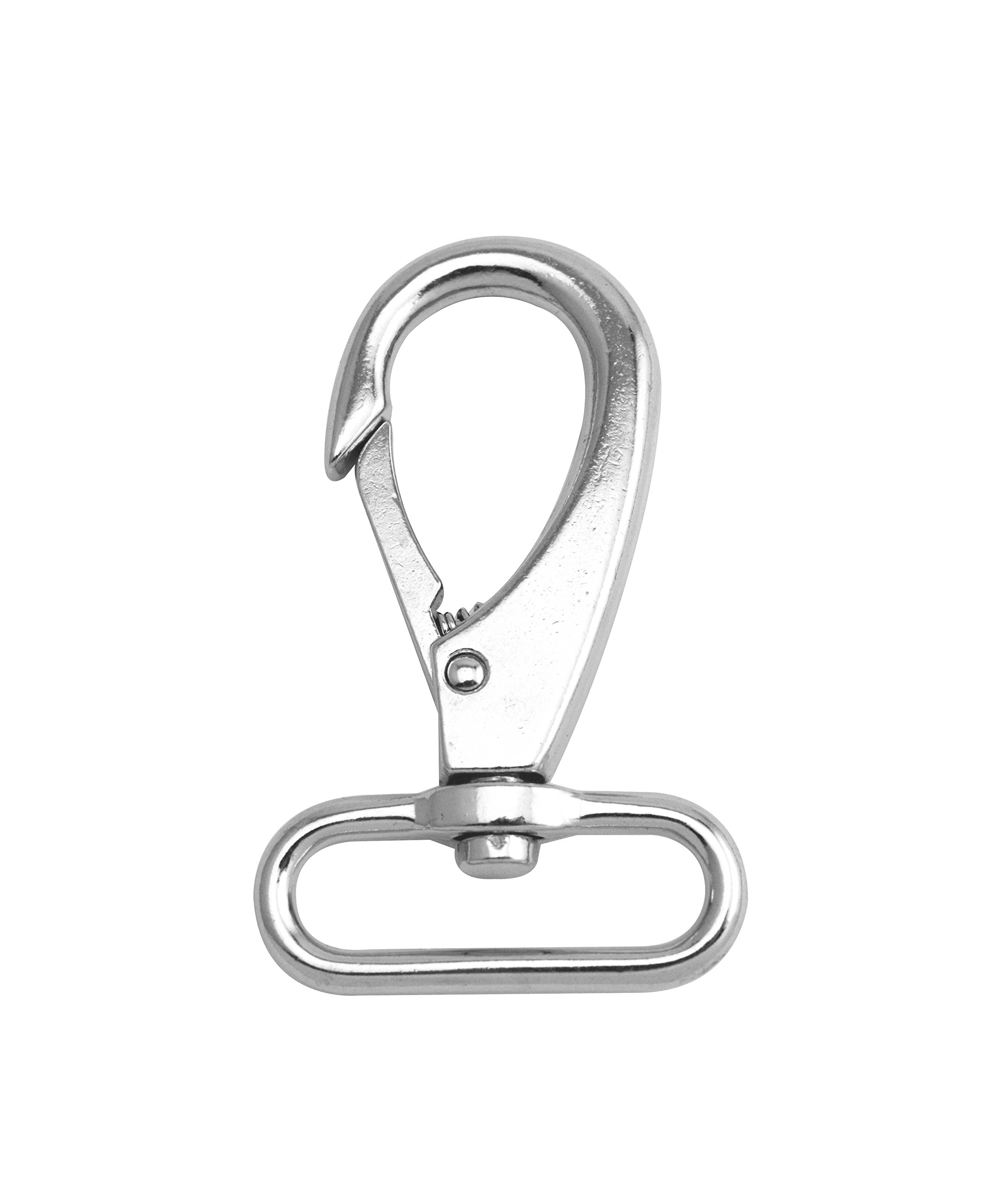 Wuuycoky Silvery 1.5" Inner Diameter Oval Ring Large Hook Lobster Clasps Swivel Snap Buckle Pack of 2