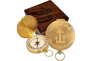 Engraved Personalized Baptism Compass for Boys