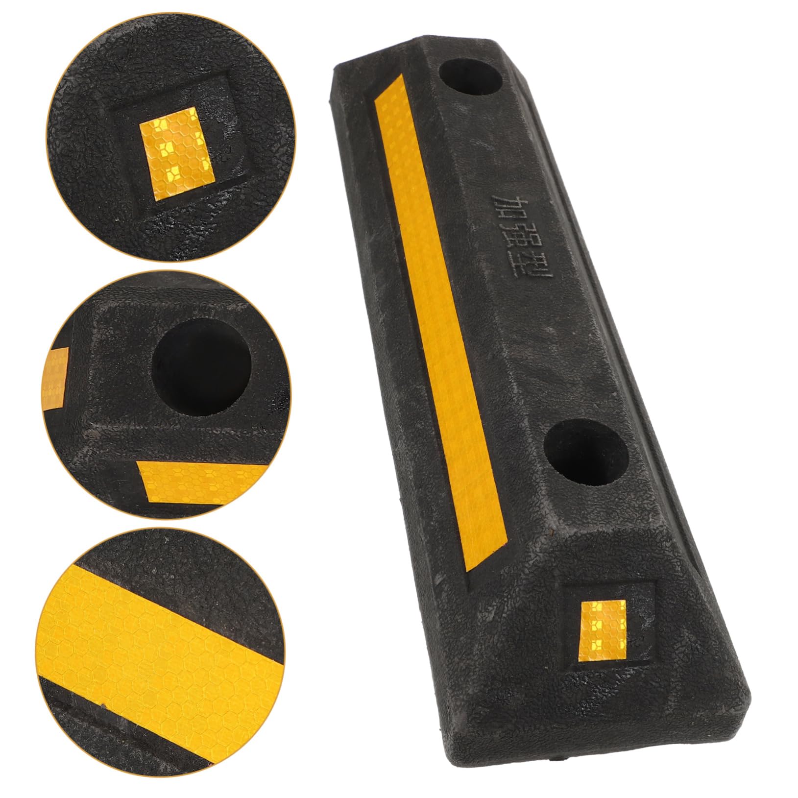 Amosfun Tope de Rueda de Goma Resistente y Fácil de Instalar, Calzo para Ruedas de Motocicleta y Remolques, Estabilizador Adecuado para Autocaravanas y Vehículos Recreativos