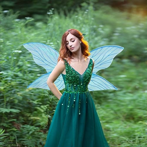 Miniatura 5 de Yieeonc Alas de hadas para adultos, disfraz de hada de mariposa para mujeres y niñas, disfraz de hada para niños, accesorios de cosplay de Halloween