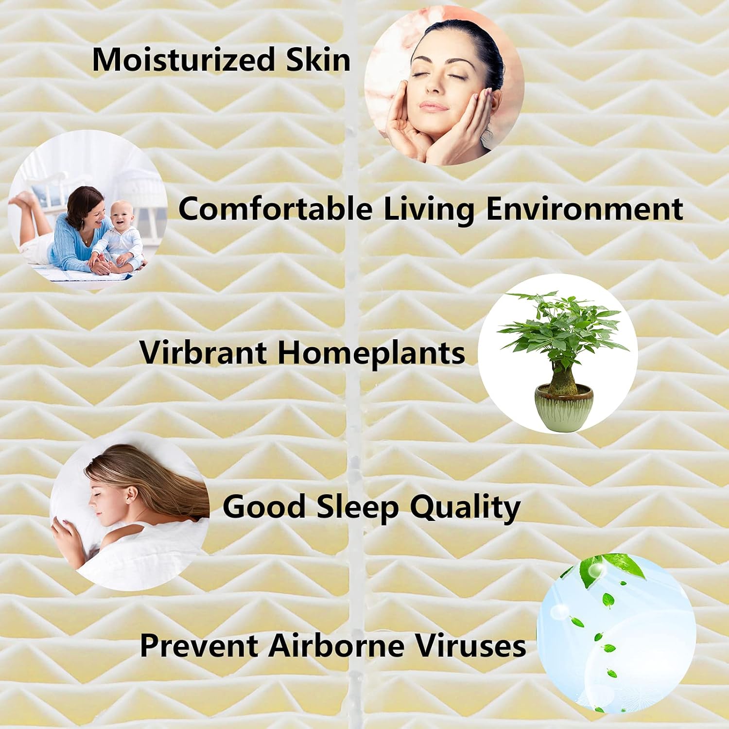 Improvedhand 1043 Humidifier Wick Filter Replacement for AIRC.are Bemis Essick Compatible with 821000 826000 826600 826800 826900 831000 EP9 EP9R EP9500 EP9700 EP9800 -