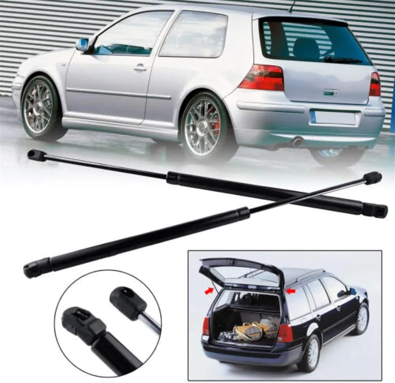 リアゲート ダンパー ゴルフMK4用 パサート1999-2006エステートハッチバックテールゲートブーツガススプリングストラット リ