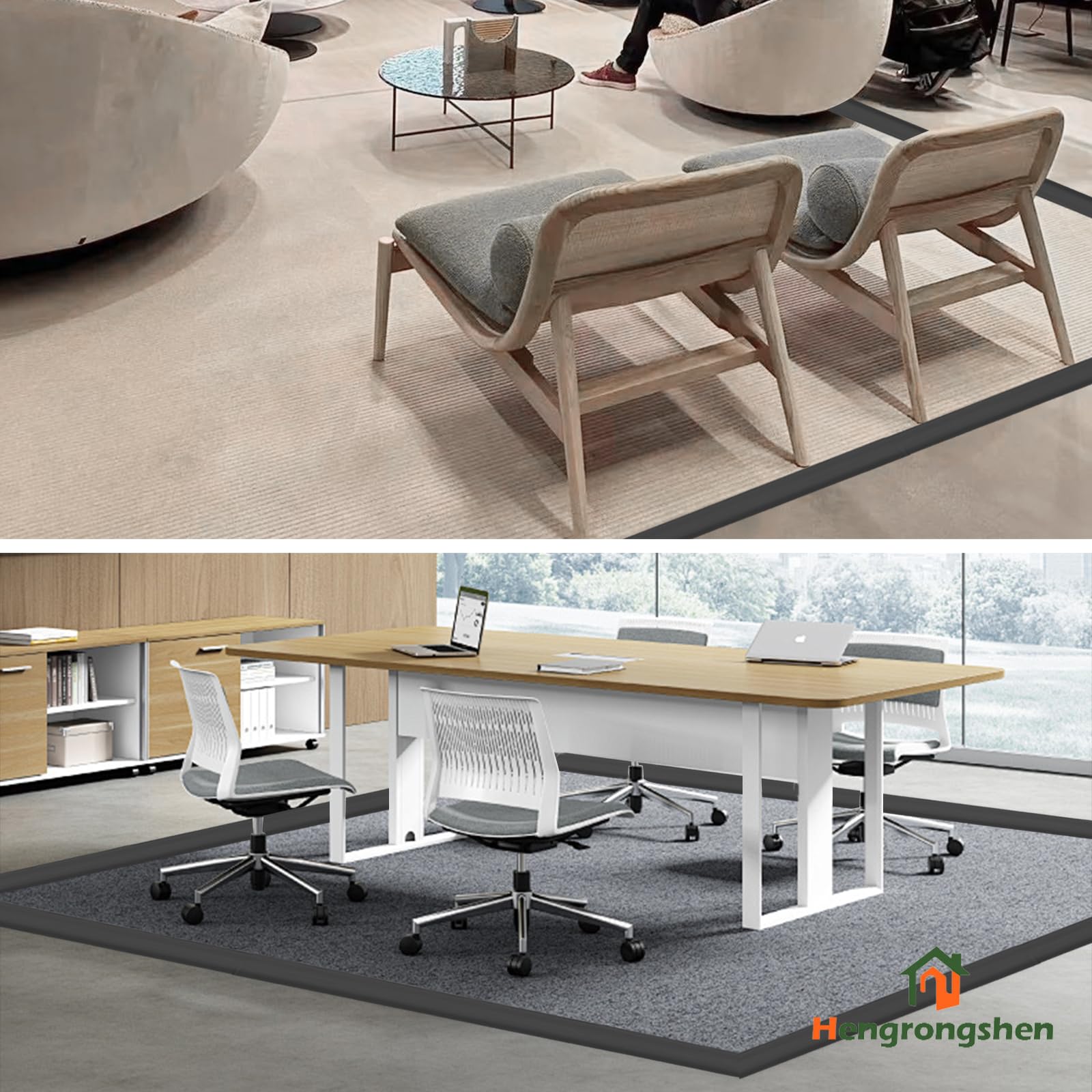Perfil de transición flexible de PVC autoadhesivo, borde de alfombras - Listón de transición cortable para alfombra y suelo de alfombra a baldosa, suelo de vinilo, laminado, listón de acabado, perfil