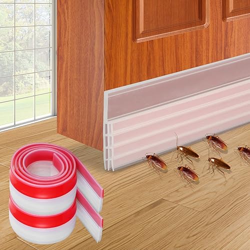 Miniatura 1 de Tapón de puerta para barrer la puerta, burlete autoadhesivo para puerta de Camel Home, sello de puerta insonorizado, bajo goma, ahorro de energía,