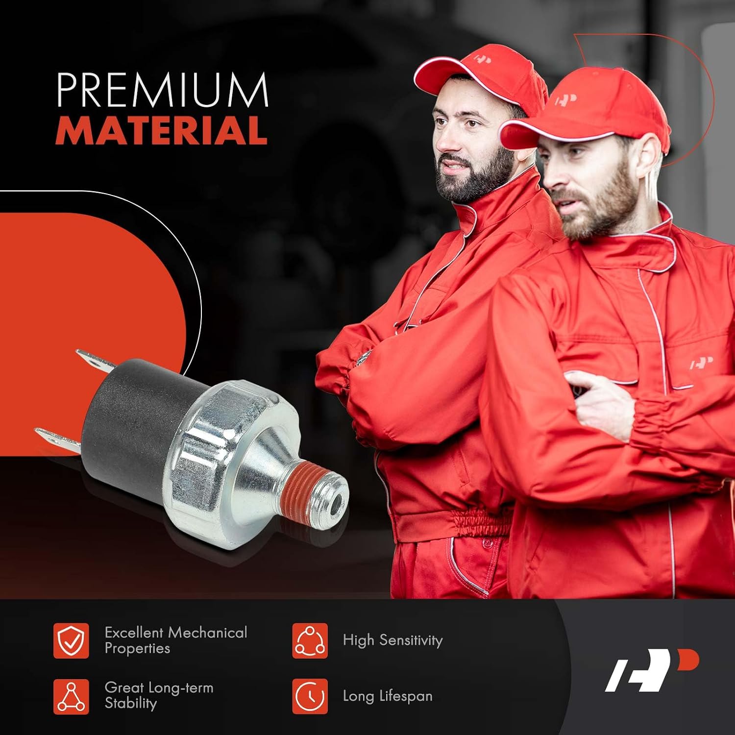 A-Premium Parking Brake Light Pressure Switch [2 Pins] Compatible with Freightliner Century Columbia Class