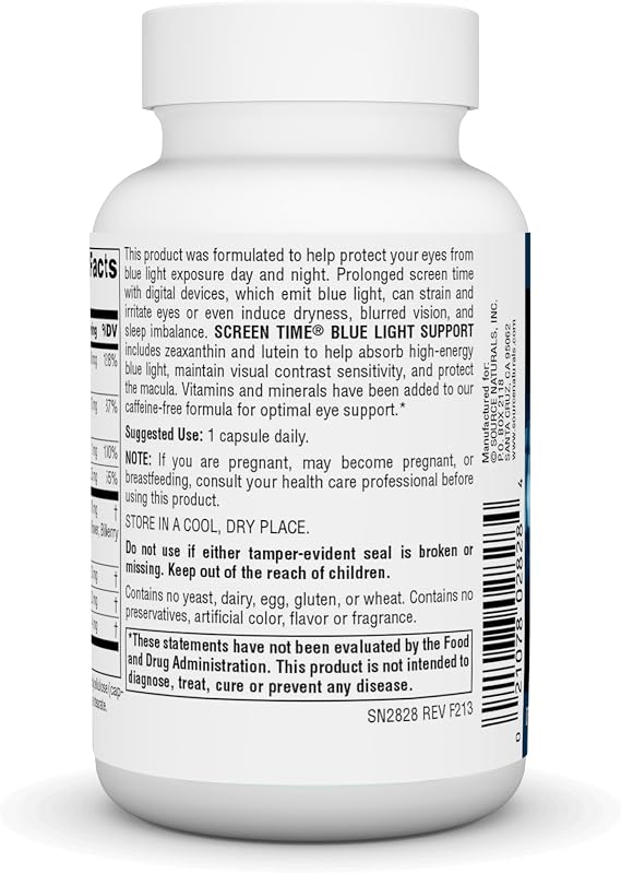 Source Naturals Screen Time Blue Light Support, 60 Vegetarian Capsules