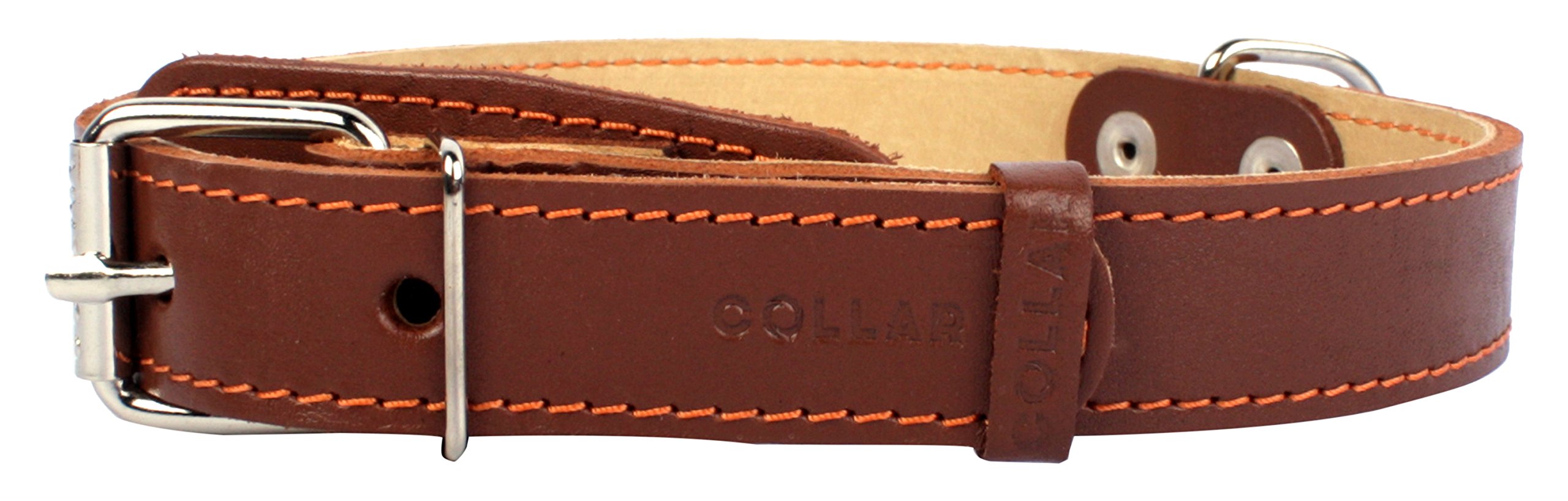Collier pour chien en cuir marron ajustable pour stopper les irritations du cou