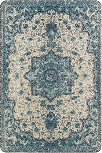 Tapete Lahome Collection de área, tradicional, oriental, 2 x 3 pies, antideslizante, envejecida, estilo vintage, tapete de piso para puerta,
