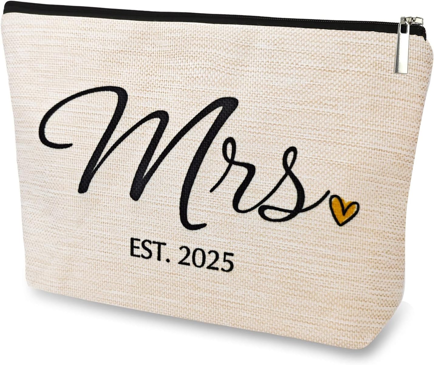 DJOLY Wedding Bridal Shower Gifts for Bride To Be 2025 Future Mrs Makeup Bag, Bridal Shower Decorations, Engagement Gifts Bachelorette Party Accessories for Women, Small Cosmetic Travel Zipper Pouch