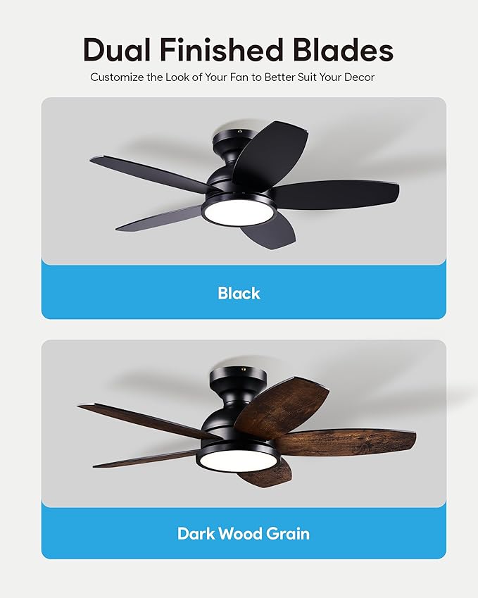 Ventilador de Techo 36 Pulgadas con Luz LED, 6 Velocidades, miniatura 8