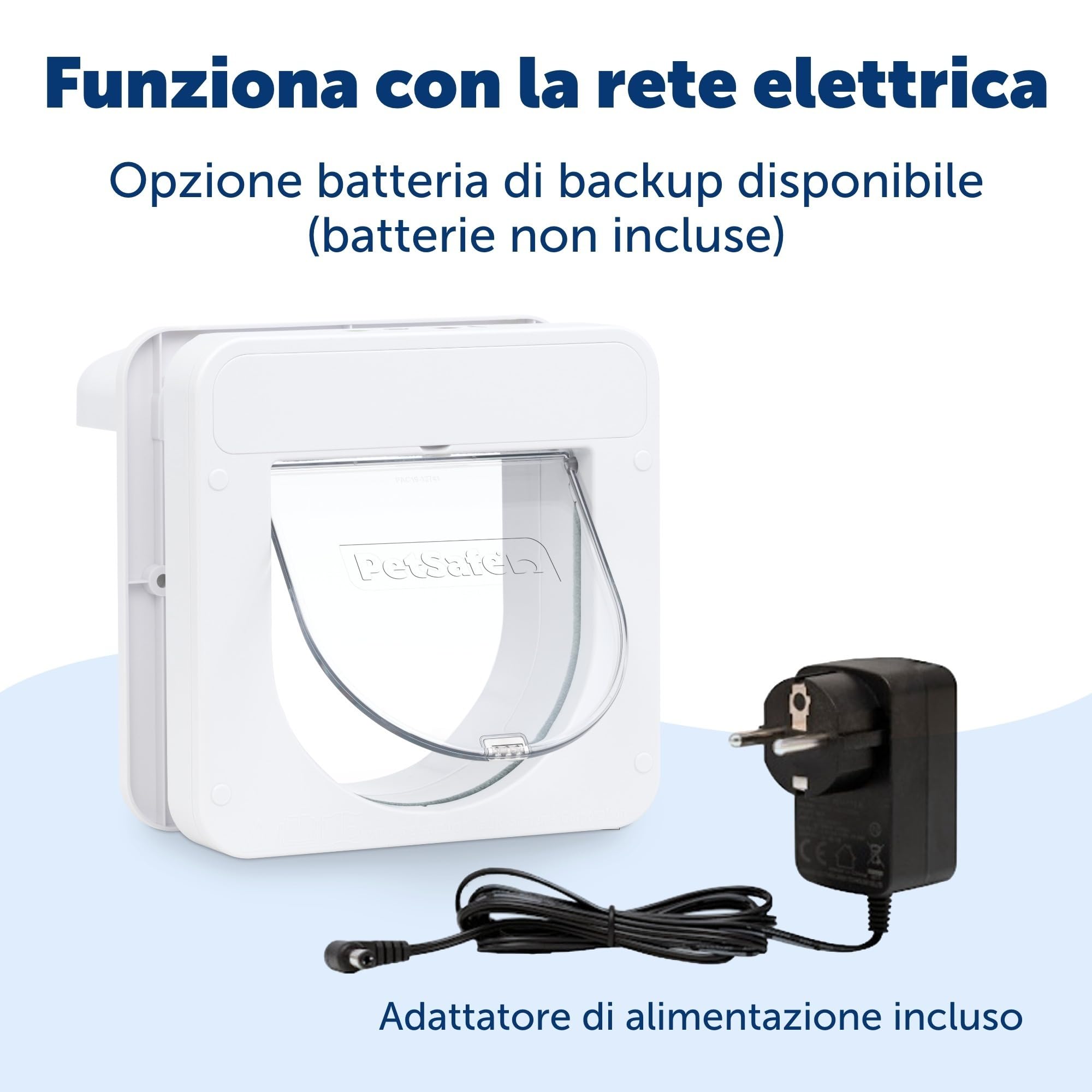 PetSafe Petporte Smart Flap - Gattaiola con Microchip per Gatti, Porticina per Gatti Entrata Uscita, Chiave è il Microchip del tuo Gatto - Bianco