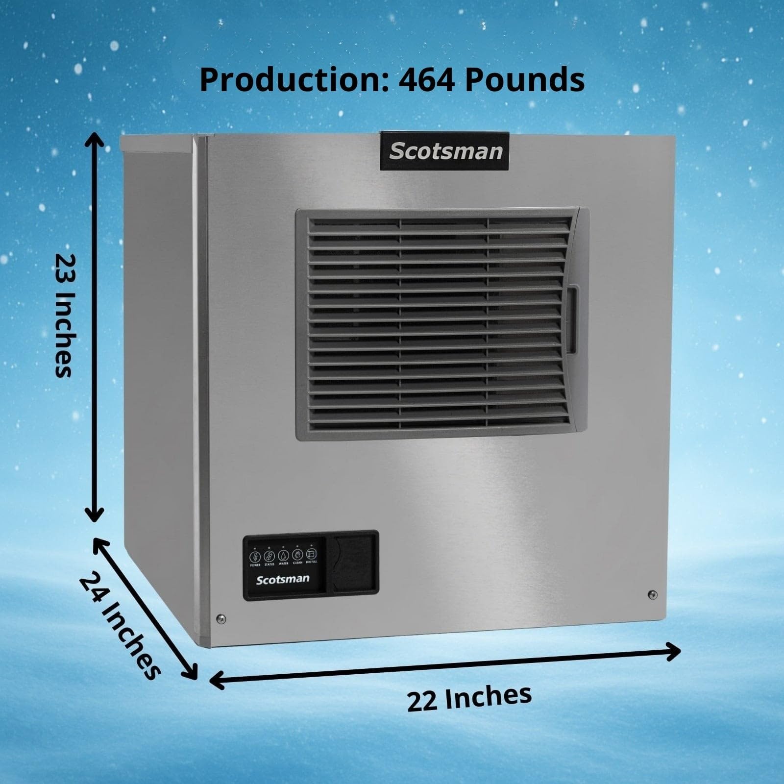 Scotsman Prodigy Elite Small Cube 22" Ice Maker - 362 Lb/Day, 370 Lb Storage Bin on Fridge.com - View 3