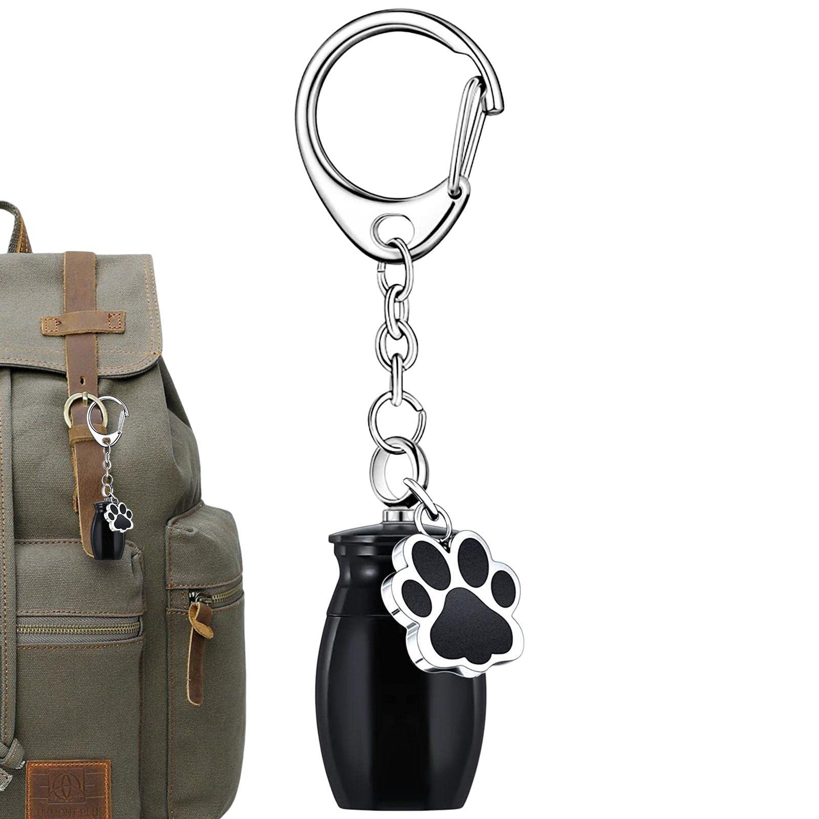 Urne Portachiavi Per Ceneri Animali Domestici - 2 Pezzi In Acciaio, Con Sacchetto, Per Ricordo Di Cani E Gatti - Foto 14