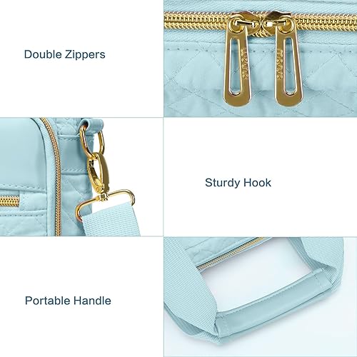 Miniatura 7 de MOSISO Bolsa para laptop de 15-15.6 pulgadas, maletín para mujeres y hombres, bolsa mensajero acolchada cuadrada para computadora de 16 pulgadas