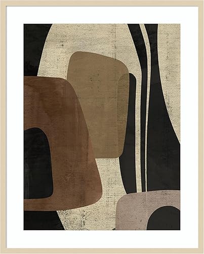 Miniatura 7 de Amanti Art Framed Wall Art Print 33x26 Retro Form Collage II by Victoria Barnes, Abstract Wall Art, Mid Century Modern Decor, Large Poster Painting