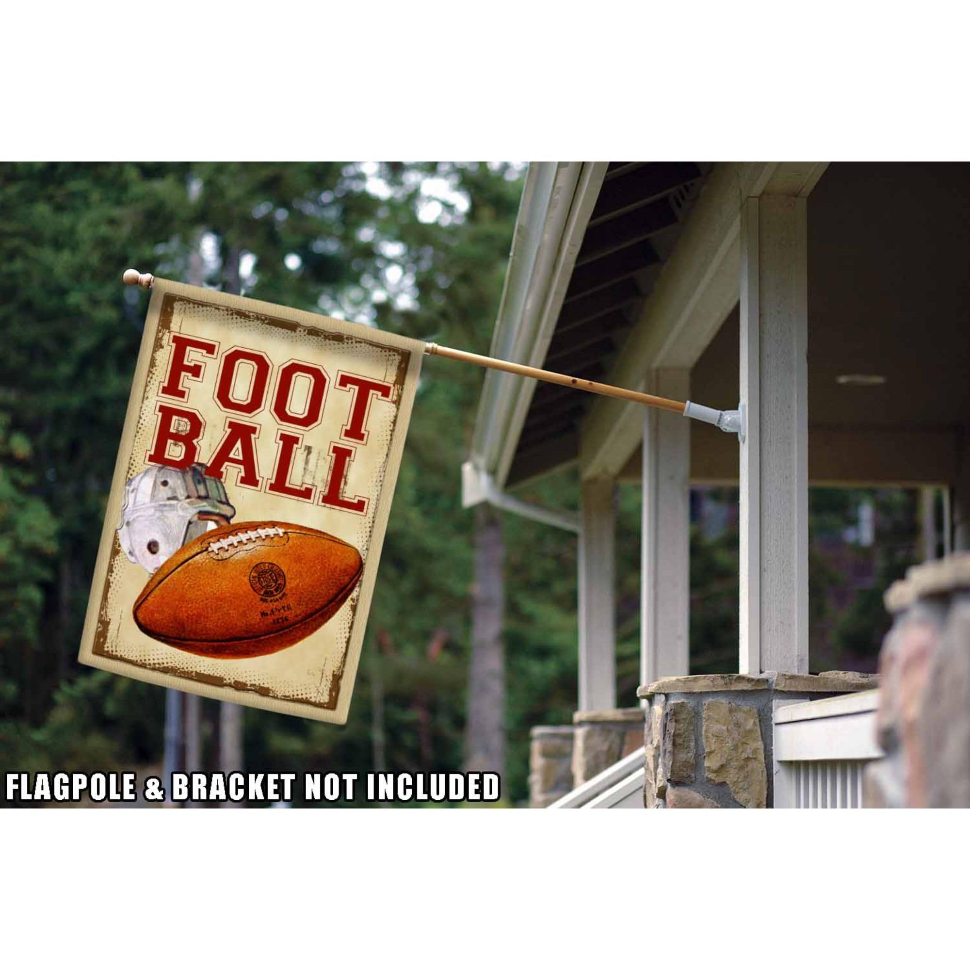 Toland Home Garden Vintage Football Decorative USA-Produced House Flag, 28" x 40"