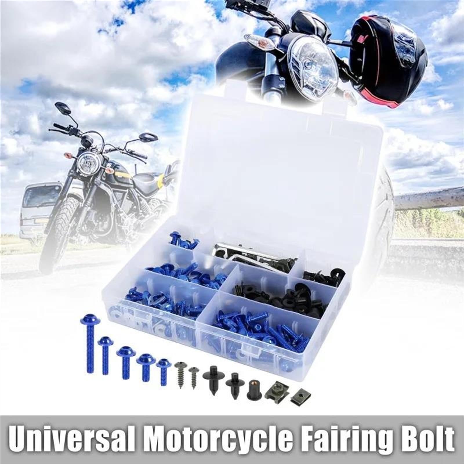 Moto Kit Carena Corpo Viti Dado Per YZF R1 R3 R6 R6S R25 FZ1 FZ6 FZ8 MT07 MT09 FZ07 FZ09 Per Tracer FZR 600 750R elementi fissaggio assortiti(Nero)