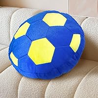 Vista 15 de Almohada de voleibol, suave y esponjosa, almohada de felpa redonda de voleibol, almohada deportiva, almohada decorativa en forma de voleibol