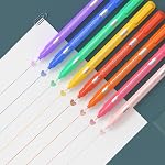 AECHY 8Pcs Curve Highlighter Pen Set for Note Taking, Dual Tip Markers with 8 Different Curve Shapes & 8 Colors Fine Lines, Colored Curve Pens for Journaling Scrapbook Supplies Back to School