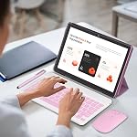 Android 15 Tablet, 10 inch 18GB RAM 128GB ROM, 2.0Ghz Quad-core Processor Tablet, 1280*800 IPS Touch Screen, 2.4G/5G WiFi, 2 in 1 Tablets with Keyboard, Case, Mouse, Stylus, 6000mAh Battery 8MP Camera
