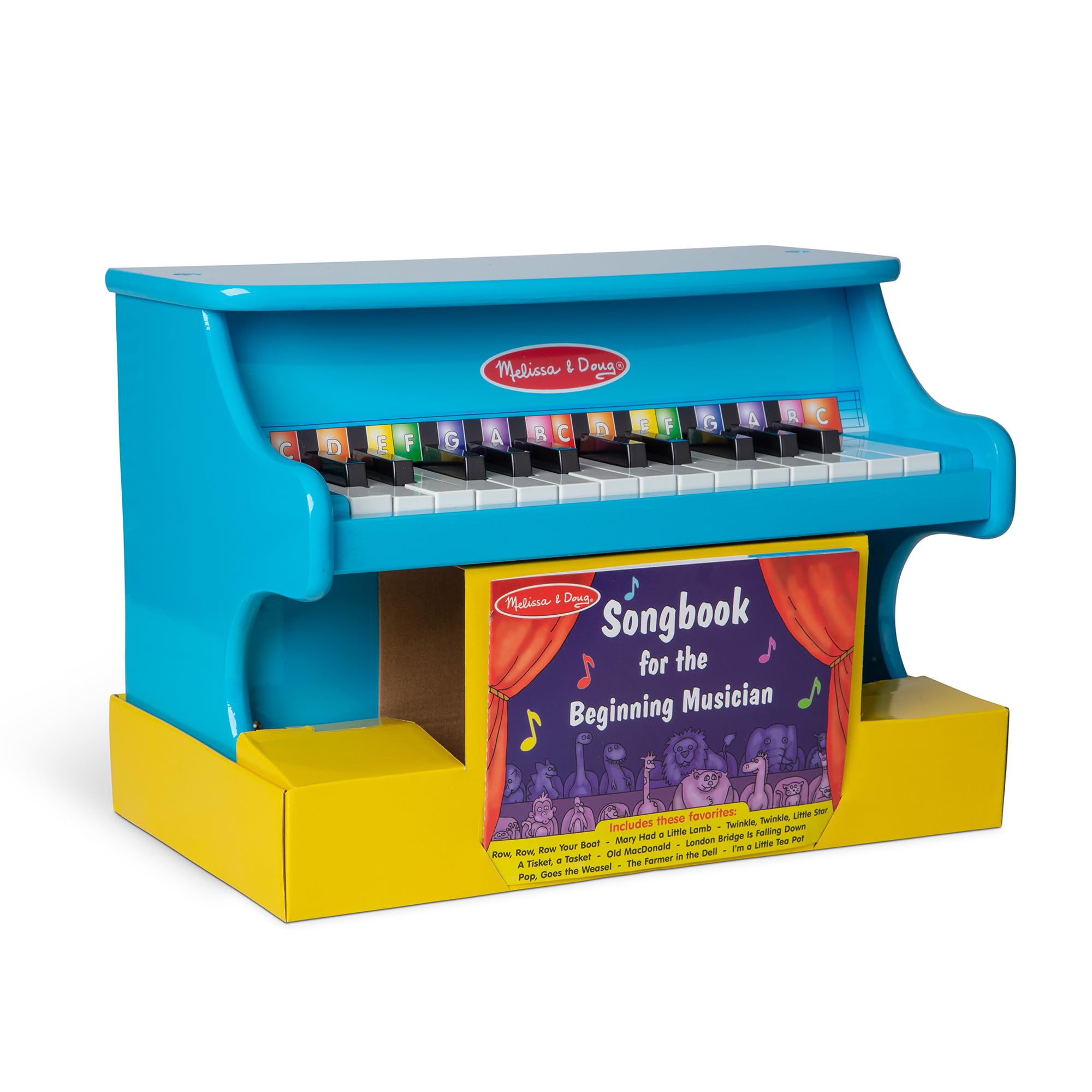 Melissa & Doug Learn-to-Play Piano with 25 Keys and Color-Coded Songbook - Blue product thumbnail 4